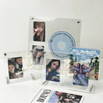 cadre photo transparent moderne clips accessoire photocard cd postales