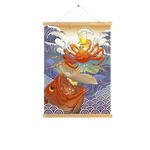 affiche toile japonaise lutte sumo bière décoration restaurant sushi ramen mur traditionnel