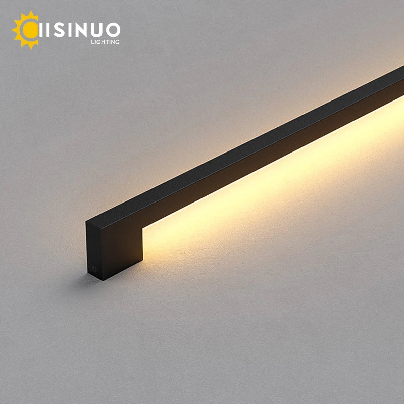 applique murale led moderne noire fixée mur éclairage quotidien 90 260V 10 lumières