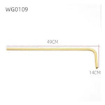 bras lampe murale moderne doré lisse plaque fixation métal