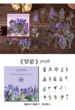 autocollants fleurs séchées multicolores vintage 40 pièces scrapbooking décoration semi transparentes