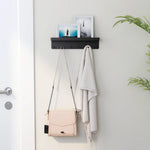 porte clés mural porte sacs crochets vis fixation moderne noir pvc organisateur