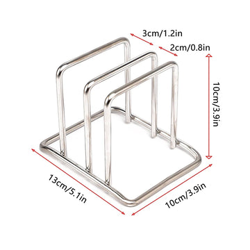 support planche découper acier inoxydable moderne couvercle verre texture bois organisateur cuisine rangement fixe