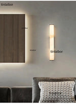 lampe murale moderne marbre artificiel beige noir fixée mur flux lumineux led 249 2000