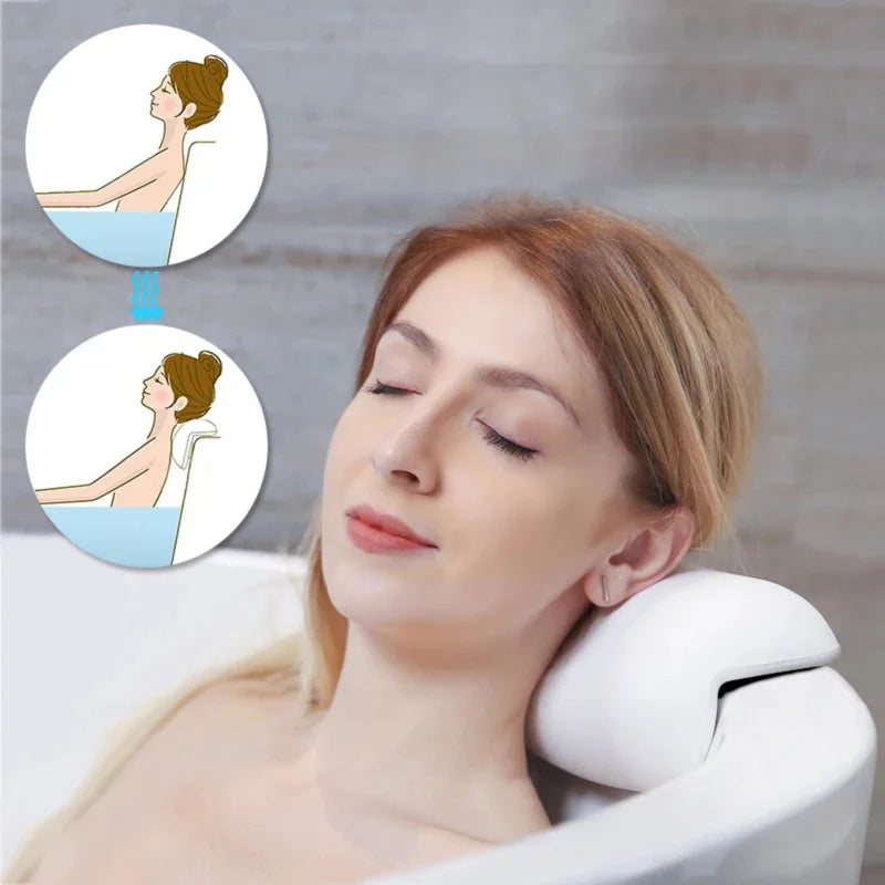 coussin bain blanc doux imperméable ergonomique anti dérapant suction facile nettoyage confortable accessoires bain