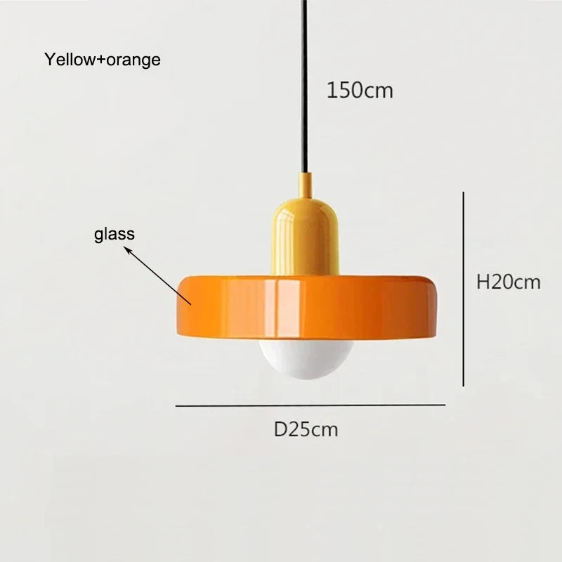lumière suspendue moderne verre opaque ajouré rouge vin blanc orange jaune vert câble noir