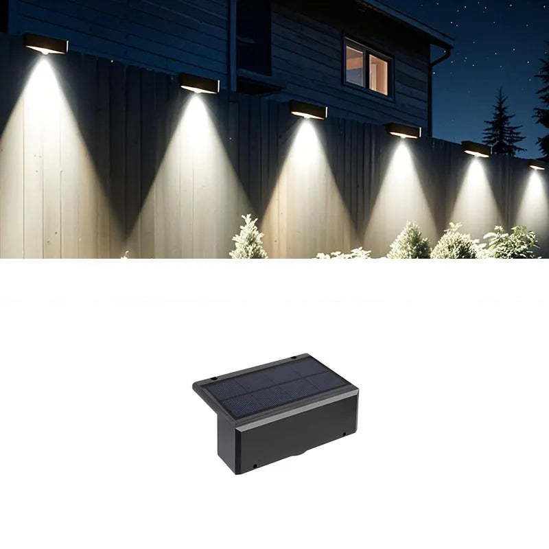appliques murales solaires led ip65 moderne noires autoinstallation panneau solaire batterie
