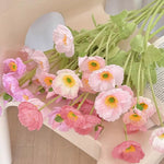 décoration extérieure mariage bouquet artificiel fleurs simples feuilles vertes moderne rouge blanc