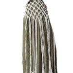 ceinture boho chic macramé franges pompons femme solides couleurs noire blanche rose jaune verte