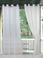rideau blanc semi translucide pergola extérieure tissu texturé polyester salon japonais coréen