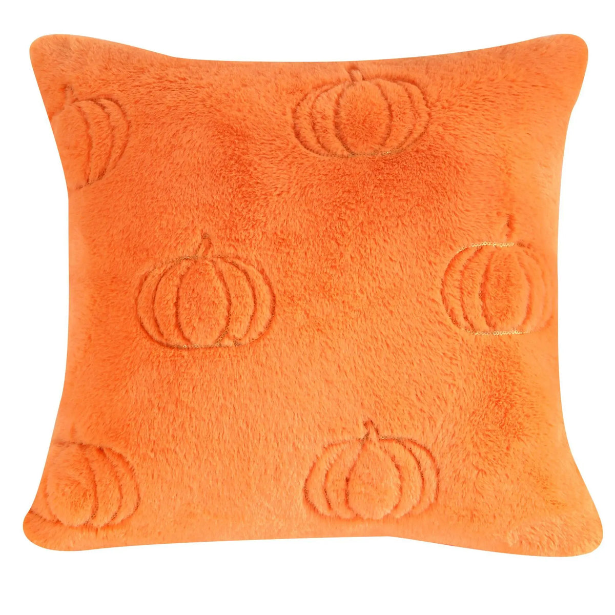 coussin carré halloween citrouilles feuilles deco moderne blanc opacité jacquard polyester fixations