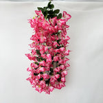 guirlande fleurs artificielles violet rose rouge blanc feuilles vertes modernes decoration intérieure 88cm
