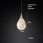 suspension moderne marbre blanc beige résine câble suspendu led contemporaine