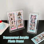 cadre photo moderne transparent clips photo affiche carte postale support cd kpop decoration chambre