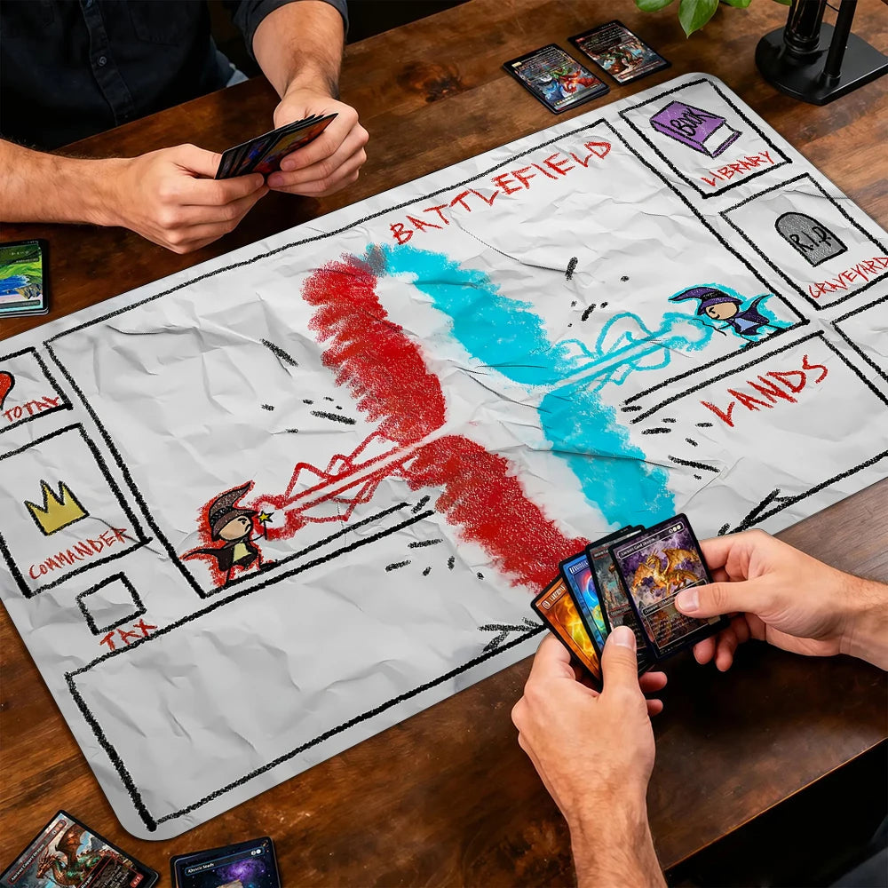 tapis jeu dessin animé non glissant blanc rouge bleu noir waterproof