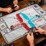 tapis jeu dessin animé non glissant blanc rouge bleu noir waterproof