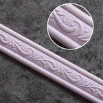 corniche décorative adhésive ornements floraux relief classique violet marron beige noir bleuclair gris doré