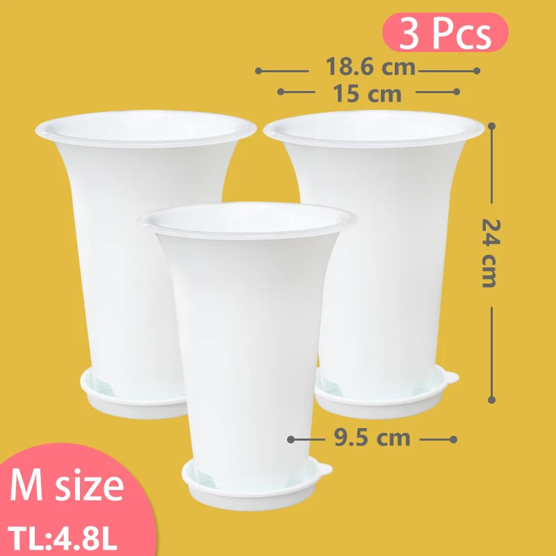 pots orchidées noir moderne adhésif racines controle fleur plante verte 13cm 15cm 18cm