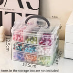 boîtes rangement bijoux transparentes plastique lisses pratiques modernes poignées détachables couleurs fil cuivre ciseaux