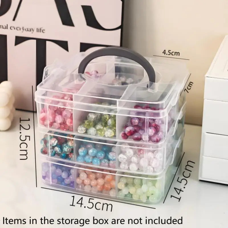 boîtes rangement bijoux transparentes plastique lisses pratiques modernes poignées détachables couleurs fil cuivre ciseaux