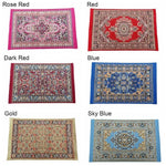 tapis turc ornements floraux géométriques rose rouge rouge foncé bleu or bleu ciel classique