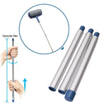 ensemble outils peinture kit pinceau rouleau spongieux plat peinture tubes télescopiques bleu blanc