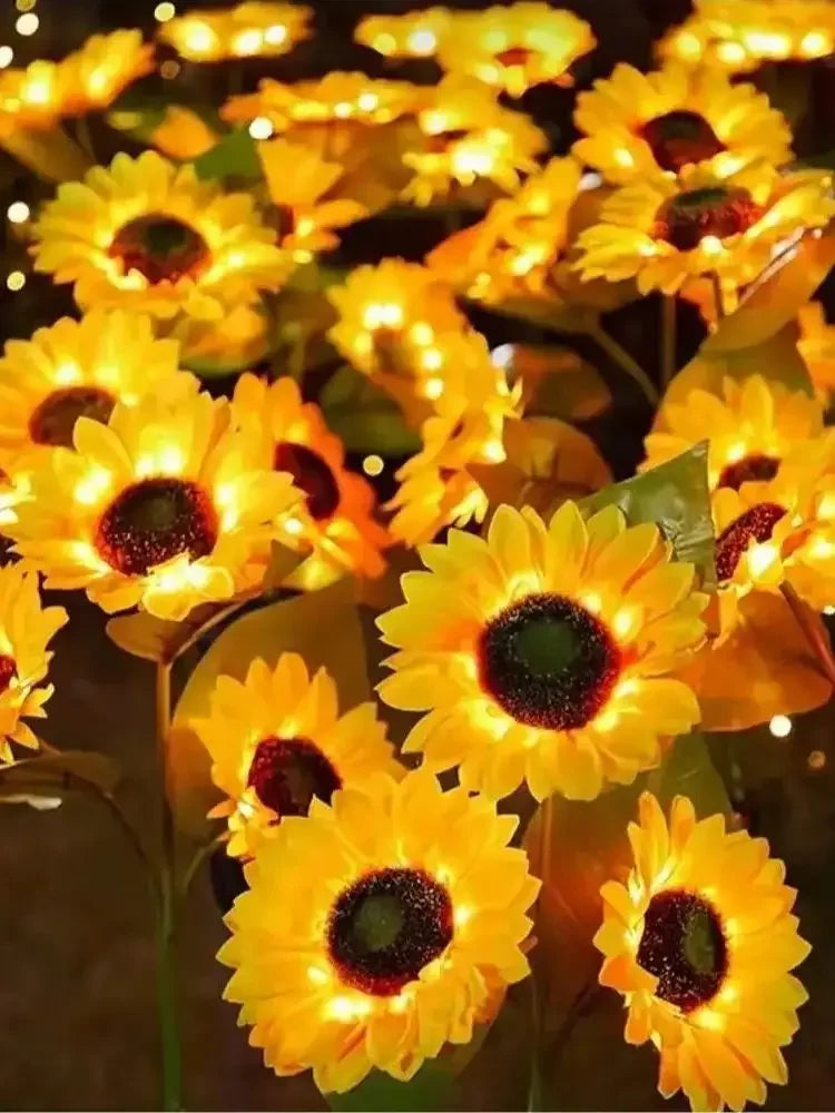bouquet fleurs artificielles jaune moderne rayures noires feuilles vertes tringle métalliqueextérieur decoration jardin