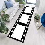 tapis moderne noir blanc rayures salon chambre salle bain lavable polyester aubusson