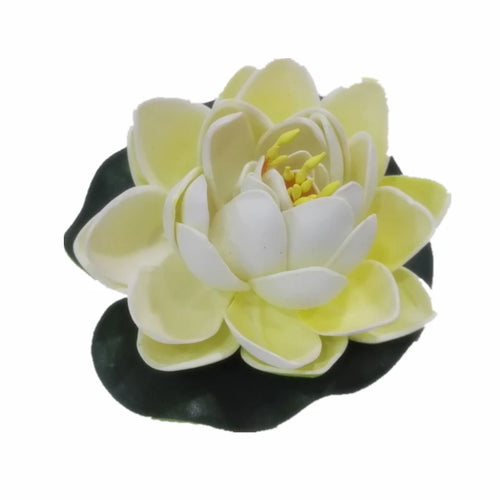 fleur artificielle lotus violet blanc vert jaune orange rouge décoration extérieur piscine noël maison