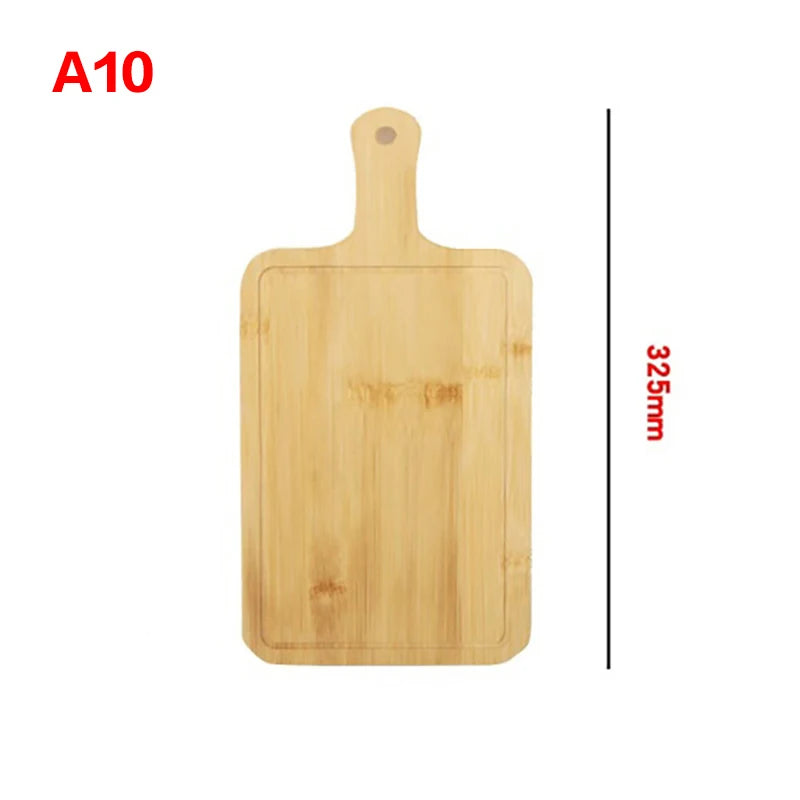 planche découper bois clair grain naturel fourchette couteau classique service pizza steak collation