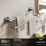 porte serviettes mural argenté moderne adhésif lisse salle bain organisation étagère murale multifonction serviettes