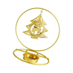 bougeoir artisanal or étoile cœur arbre Noël décoration salon grille bougie fixée tringle