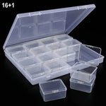 boîtes rangement transparentes modernes clips serrage set 30 compartiments organisation bijoux petits objets