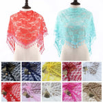écharpe dentelle florale multicolore translucide classique coeurs dorés 150x100cm