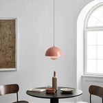 suspension lumineuse moderne sphérique métal jaune rose rouge vert beige doré