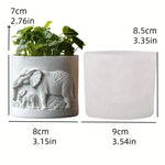 moule silicone cache pot crâne fleurs décoratif résine plante succulente jardin objet artisanal noir