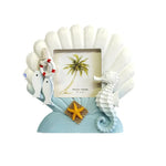 cadre photo bois méditerranéen coquillage étoile mer décoratif plage vieux aspect posable
