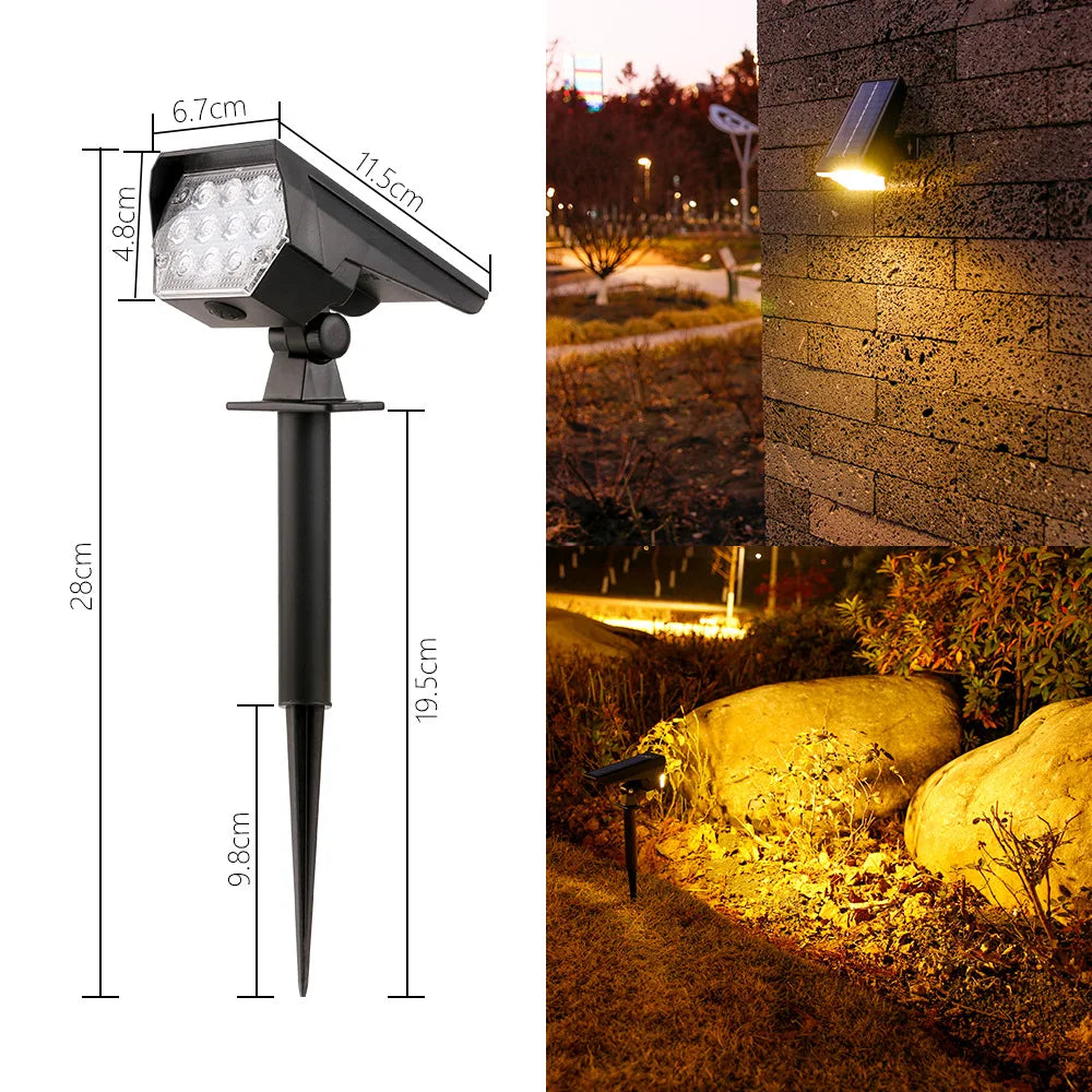 projecteur solaire extérieur led ip44 protection abs noir moderne piquet facile
