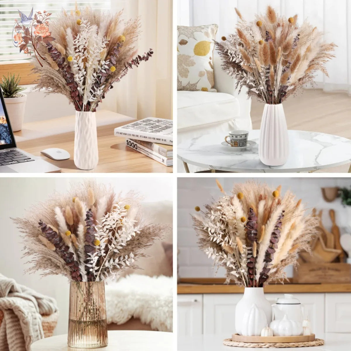 bouquet fleurs séchées naturel décoration maison automne rustique intérieur anniversaire mariage