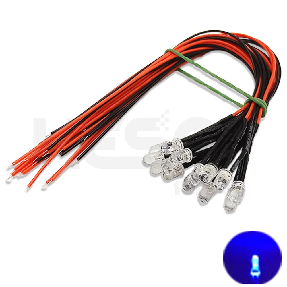 Diodes led rouge bleu vert blanc jaune câbles préinstallés multicolore standard decoration