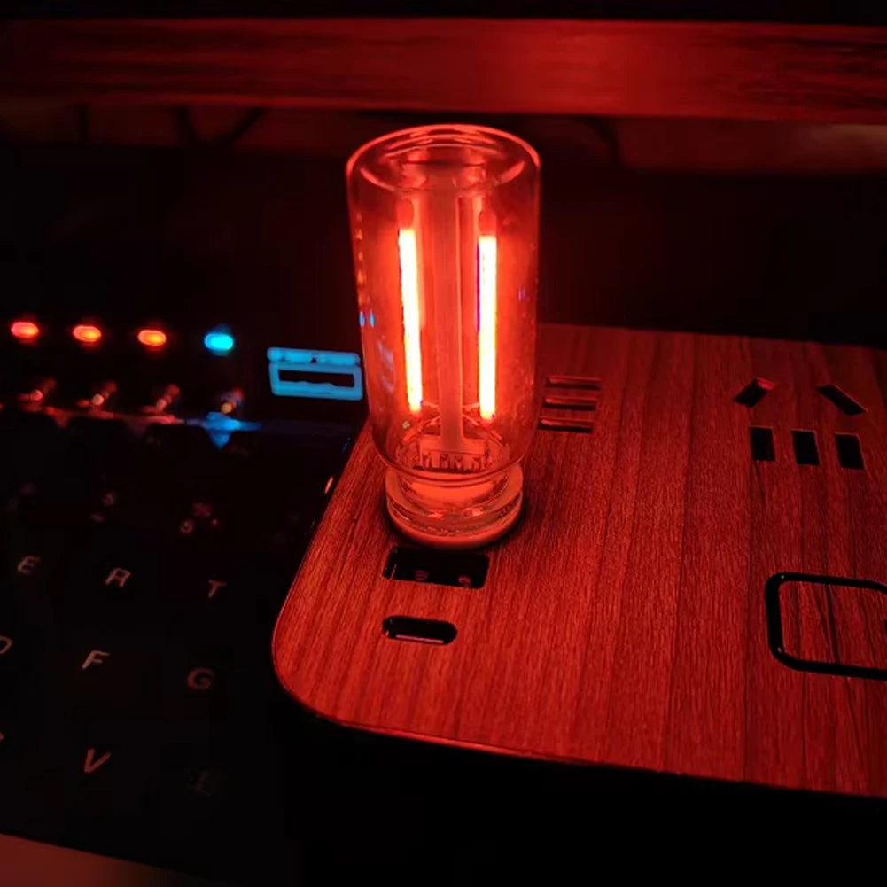 lampe led usb filament jaune transparente moderne adhésif tactile 2700k 4000k 6500k