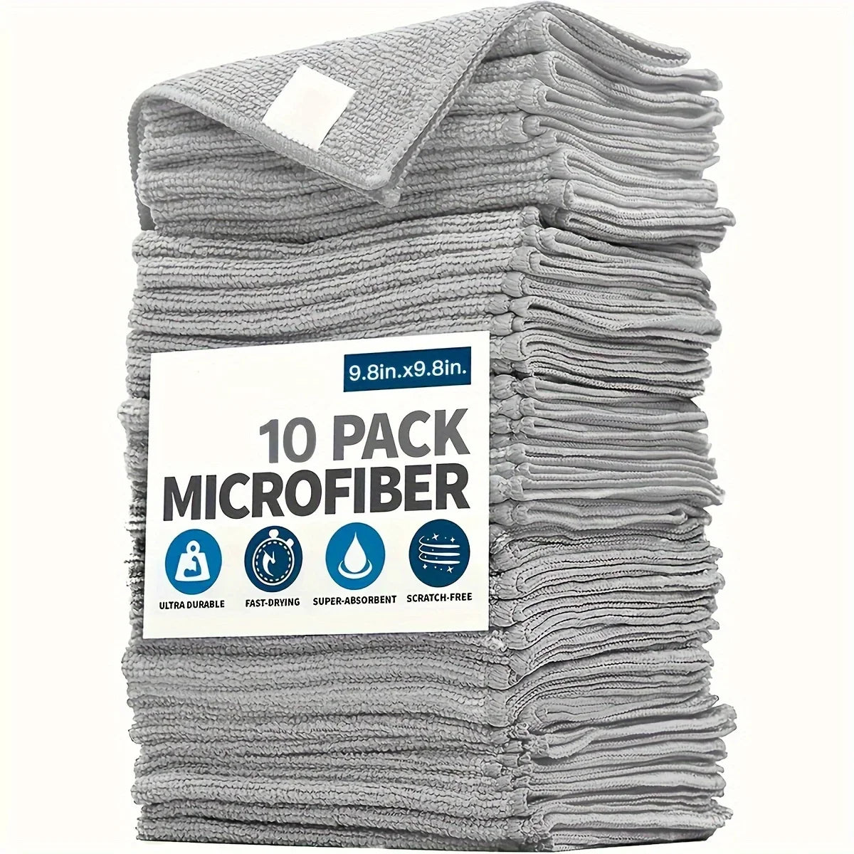 serviettes microfibres gris bleu vert rose violet rouge texture douce modernes utilitaires 25x25cm
