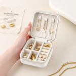 boîte bijoux velours fermeture éclair ranger colliers bagues boucles d'oreilles