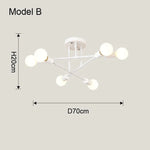 plafonnier led or noir moderne éclairage quotidien contemporain chambre salonSuspens fer flux lumineux minimaliste