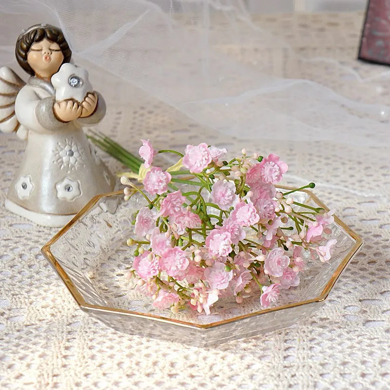 bouquets artificiels fleurs simples blanc jaune rouge rustique naturel mariage décoration tableintérieur