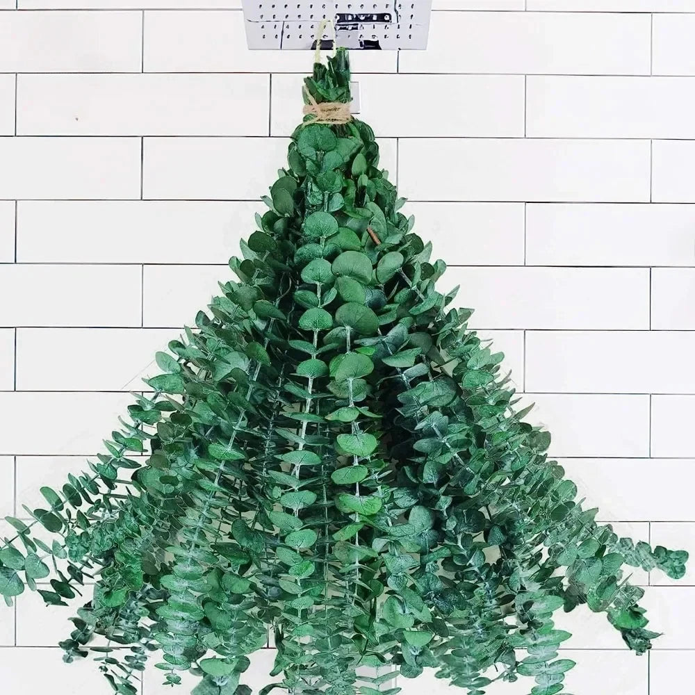 décoration intérieure branche eucalyptus feuilles vertes naturelles artificielles maison fête anniversaire mariage