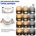 Spot LED encastrable blanc rond carré moderne 75mm 90mm 120° 145°