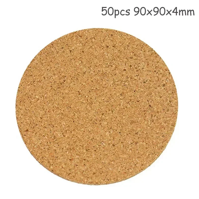 tapis sous verres marron clair naturels minimaliste respectueux environnement 100mm 90mm rond decoration table
