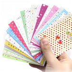 sticker deco multicolore animal cupcake enfantin adhesif photo bordure creatif points carreaux sourires cercles