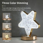 veilleuse lune forme 3d led rechargeable cristal décorative chambre fille moderne